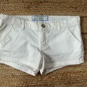 Abercrombie & Fitch White Jean Shorts